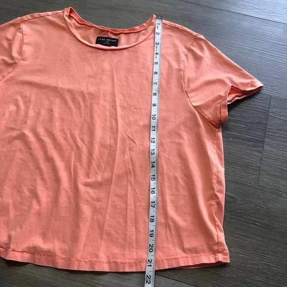 Lane Bryant Crop Crew Neck Washed Tee Desert Flower Short Sleeve Shirt Size XL - Picture 8 of 13